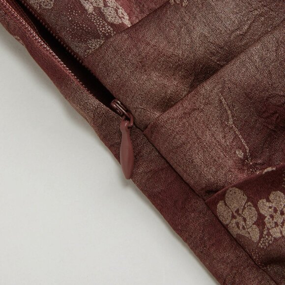 Free People Cherry Blossom Oriental Satin Floral Backless Mini Dress With Scarf - Picture 9 of 9